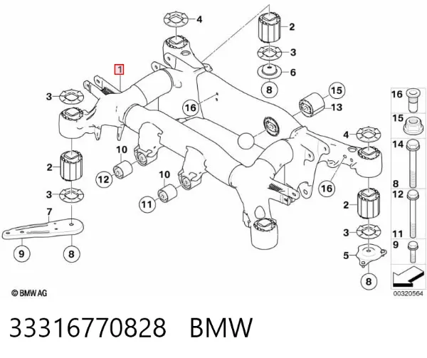 Korpus osi tylnej BMW 5 E60