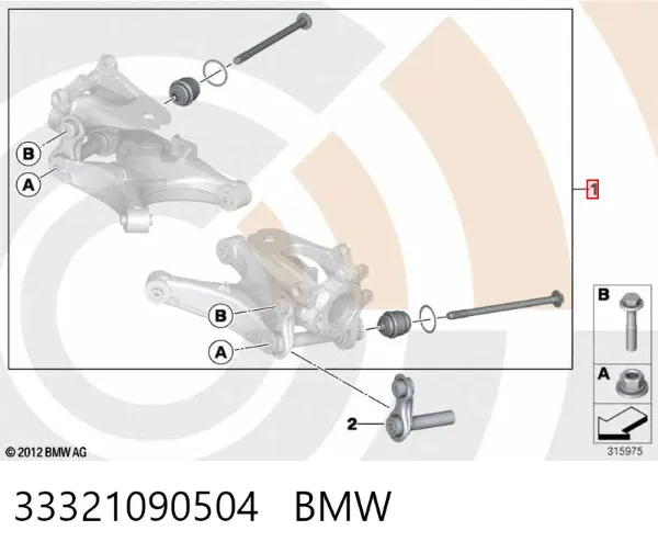 Silentblock czopu tylnego 33321090504 BMW