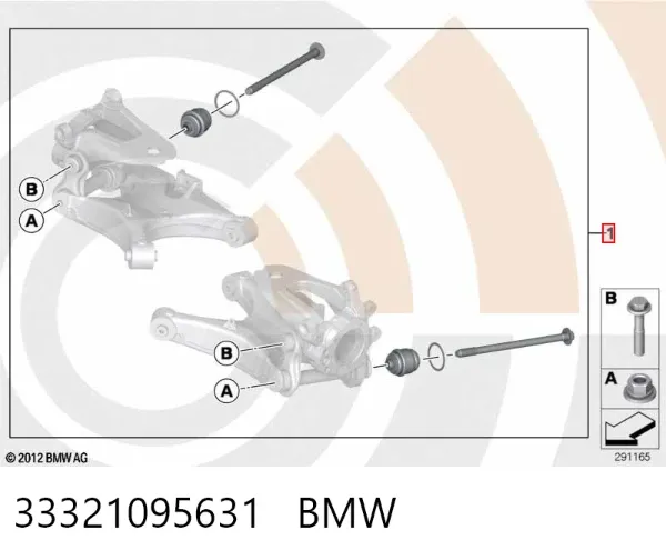 Silentblock czopu tylnego 33321095631 BMW