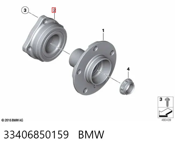 Lożysko piasty tylnej 33406850159 BMW