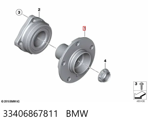 Piasta tylna 33406867811 BMW