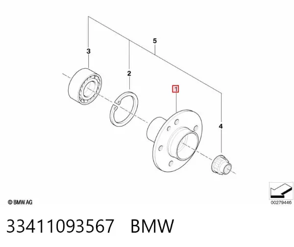 Piasta tylna 33411093567 BMW