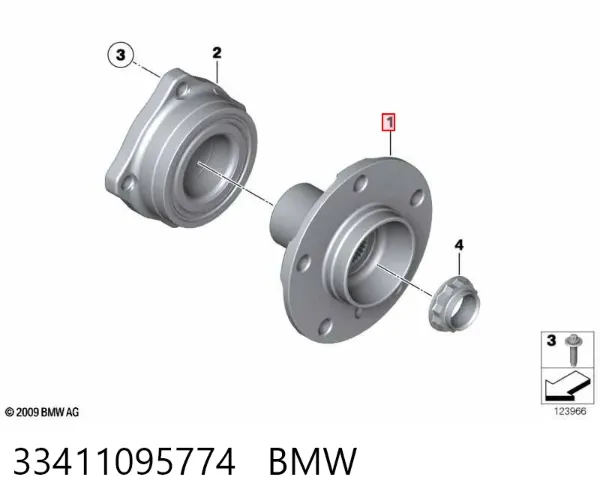 Piasta tylna 33411095774 BMW