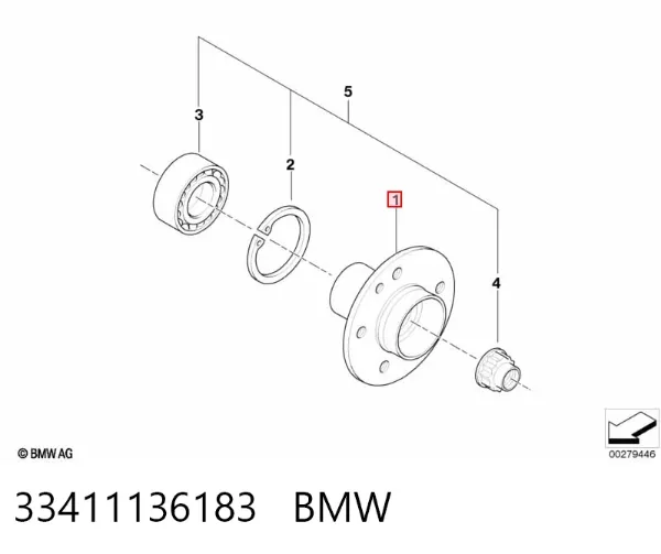 Piasta tylna 33411136183 BMW