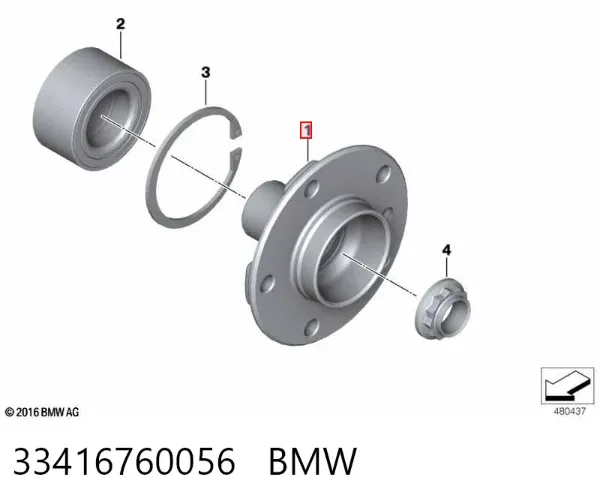 Piasta tylna 33416760056 BMW