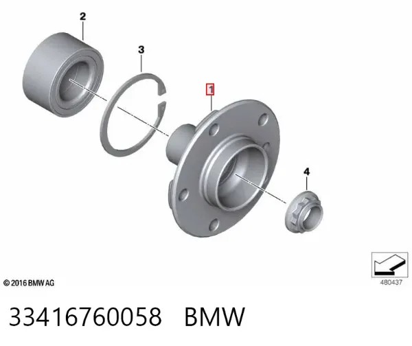 Piasta tylna 33416760058 BMW