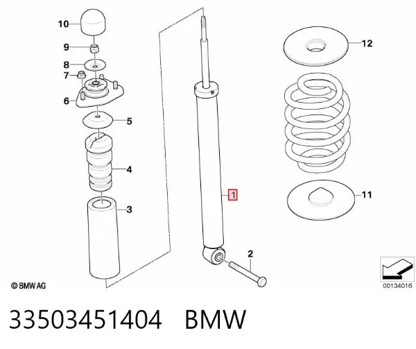 Amortyzator tylny 33503451404 BMW