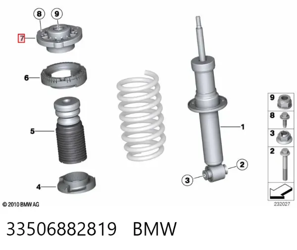 Poduszka amortyzatora tylnego BMW X3 G01, F97, G08