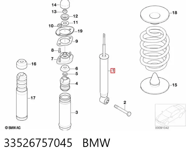 Amortyzator tylny 33526757045 BMW