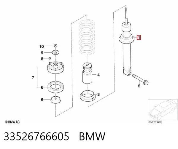 Amortyzator tylny 33526766605 BMW
