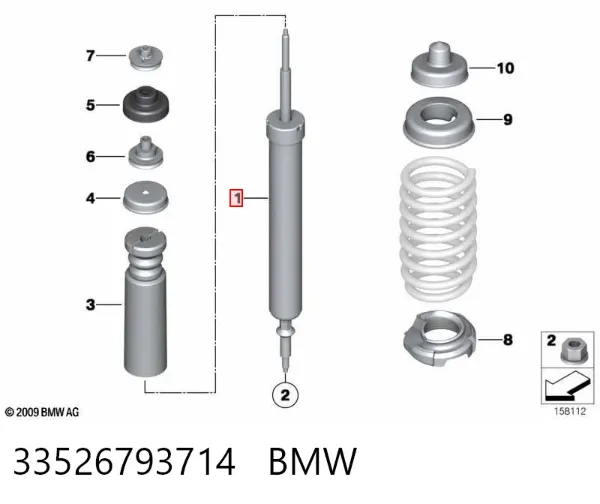Amortyzator tylny 33526793714 BMW