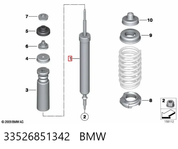 Amortyzator tylny 33526851342 BMW