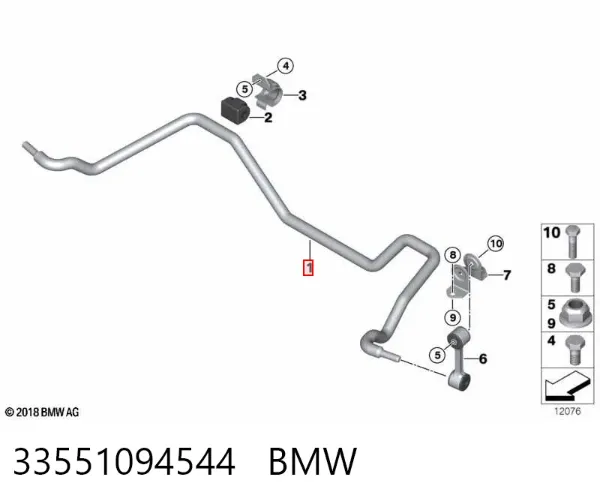 Stabilizator tylny BMW 3 E46