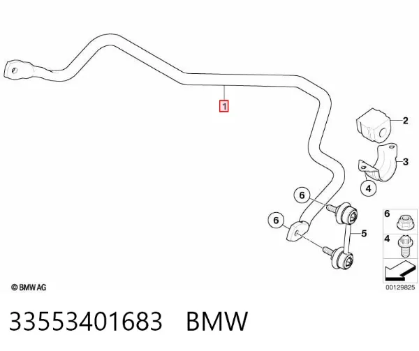 Stabilizator tylny BMW X3 E83