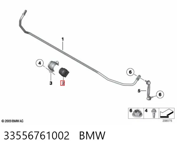 Tuleja stabilizatora tylnego 33556761002 BMW