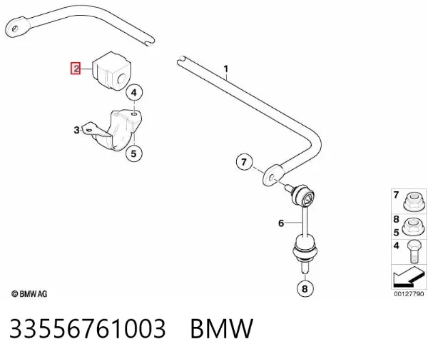 Tuleja stabilizatora tylnego 33556761003 BMW