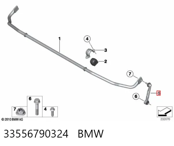 Łącznik stabilizatora tylnego 33556790324 BMW
