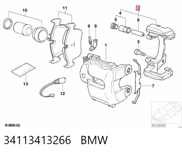 Jarzmo zacisku hamulcowego przedniego 34113413266 BMW