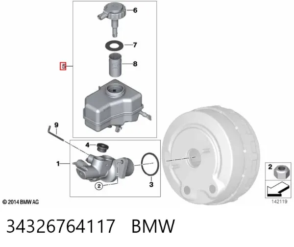 Zbiorniczek głównego cylindra hamulcowego (płynu hamulcowego) BMW 1 E81