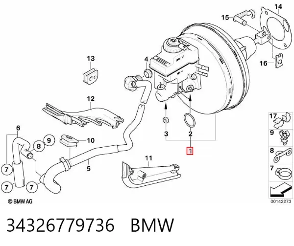 Wzmacniacz próżniowy hamulców 34326779736 BMW