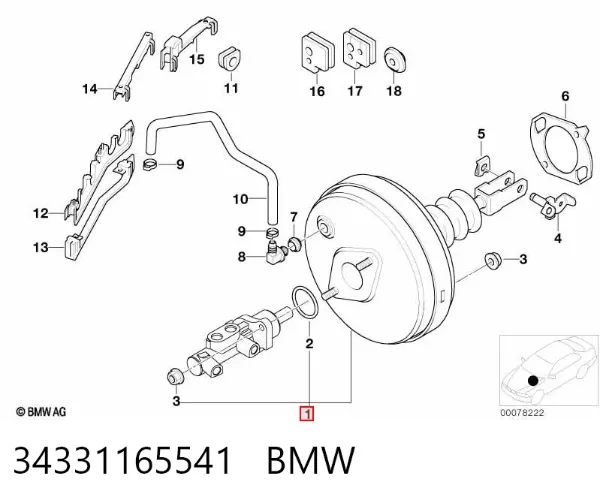 Wzmacniacz próżniowy hamulców BMW 5 E39