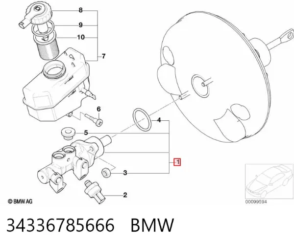 Główny cylinder hamulców 34336785666 BMW