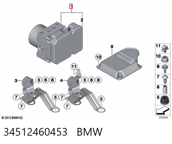 Sterownik ABS  hydrauliczny BMW 3 F30, F80