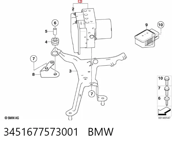 Sterownik ABS  hydrauliczny BMW 5 E60