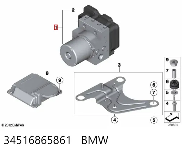 Sterownik ABS  hydrauliczny 34516865861 BMW