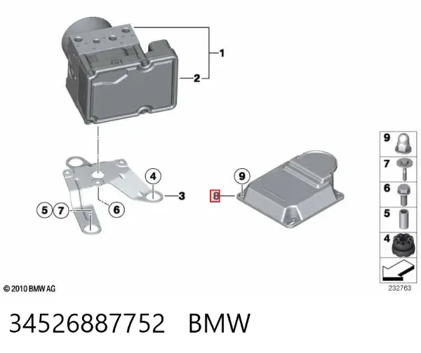 Sterownik poduszki bezpieczeństwa 34526887752 BMW