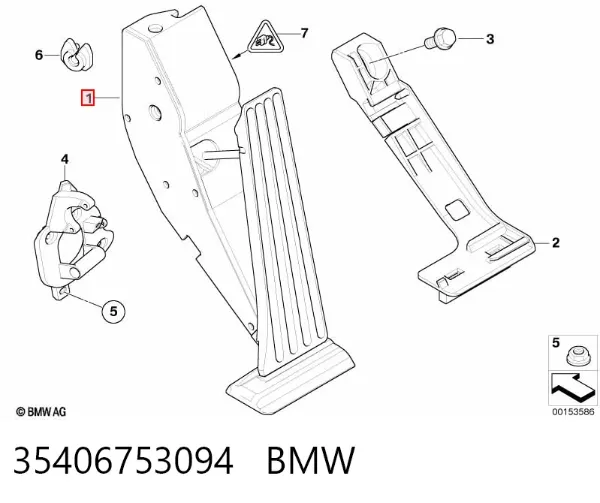 Pedał przyspieszenia (gazu) 35406753094 BMW