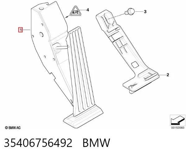 Pedał przyspieszenia (gazu) 35406756492 BMW