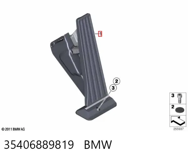 Pedał przyspieszenia (gazu) 35406889819 BMW