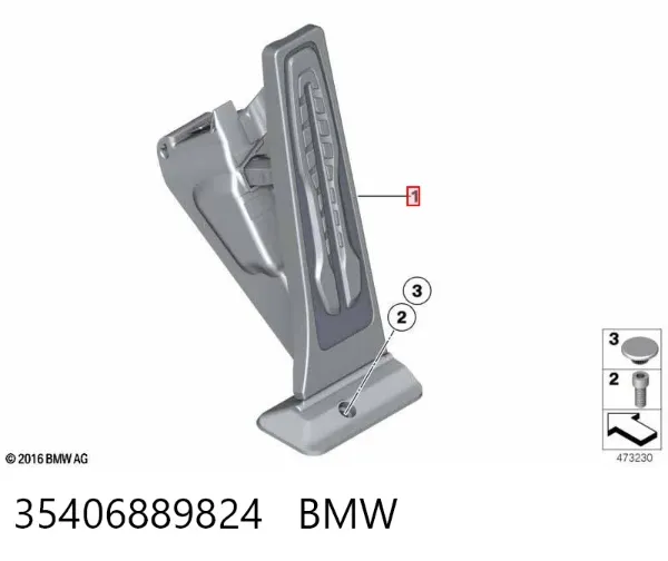 Pedał przyspieszenia (gazu) 35406889824 BMW