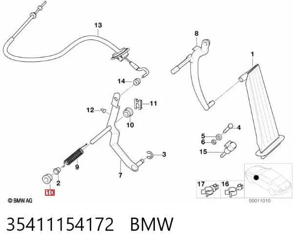 Tuleja rozrusznika 35411154172 BMW