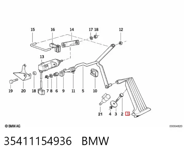 Pedał przyspieszenia (gazu) BMW 5 E34