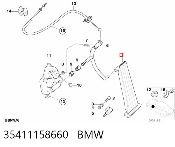 Pedał przyspieszenia (gazu) BMW 3 E36