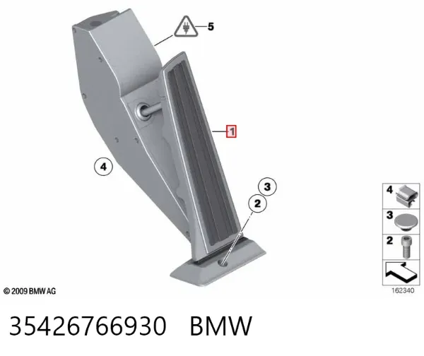 Pedał przyspieszenia (gazu) 35426766930 BMW