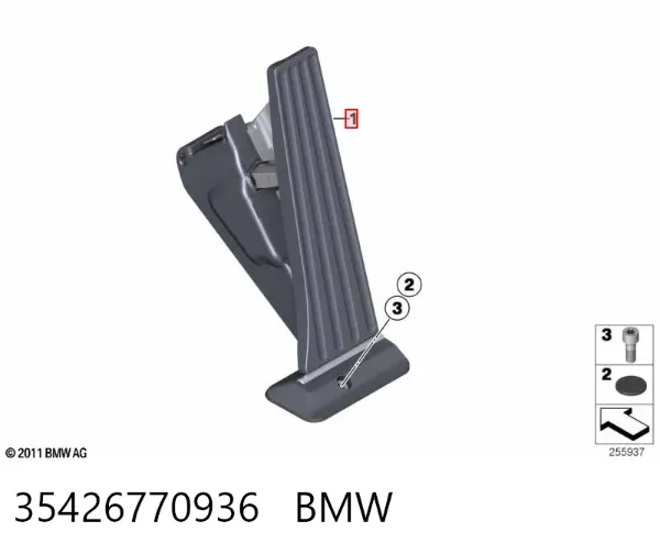 Pedał przyspieszenia (gazu) 35426770936 BMW