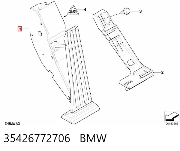 Pedał przyspieszenia (gazu) 35426772706 BMW