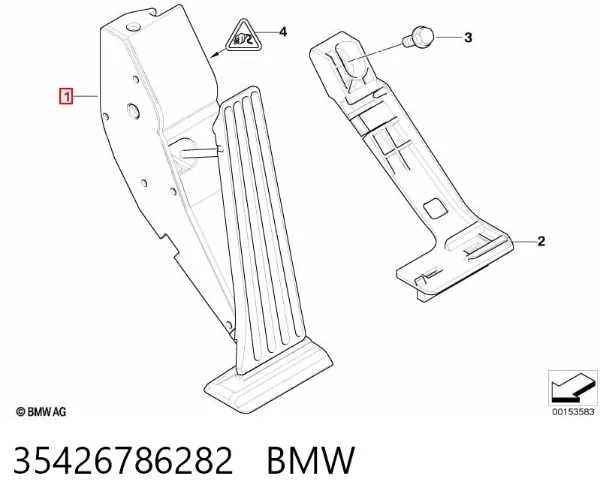 Pedał przyspieszenia (gazu) 35426786282 BMW