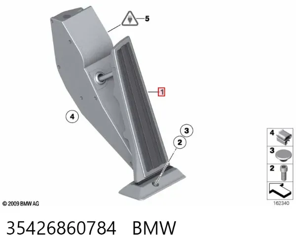 Pedał przyspieszenia (gazu) 35426860784 BMW