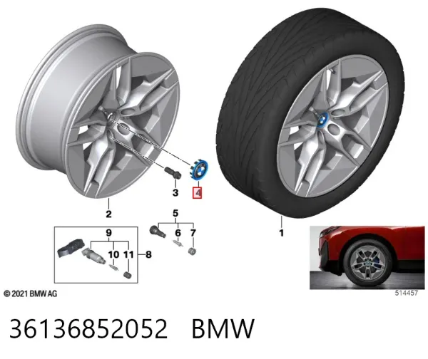 Kołpak do obręczy koła 36136852052 BMW