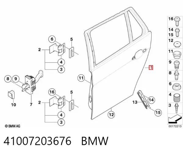 Drzwi tylne prawe BMW 3 E91