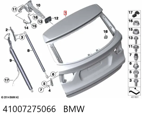 Drzwi tylne (bagażnika 3/5) BMW X3 F25