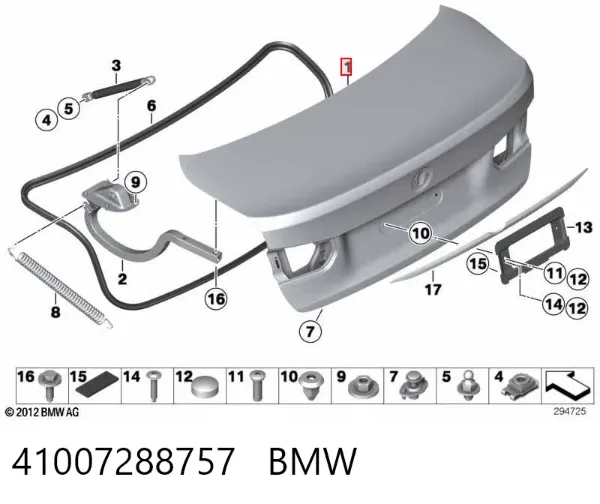 Klapa bagażnika BMW 3 F30, F80