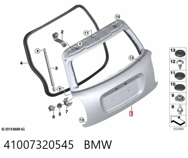 Drzwi tylne (bagażnika 3/5) Mini Cooper F56