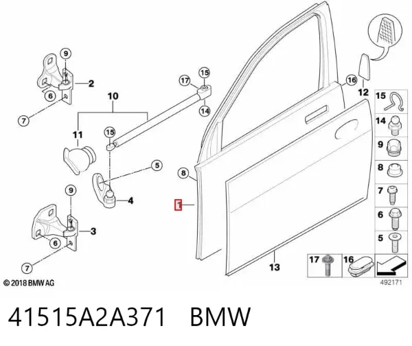 Drzwi przednie lewe BMW 7 E65, E66, E67