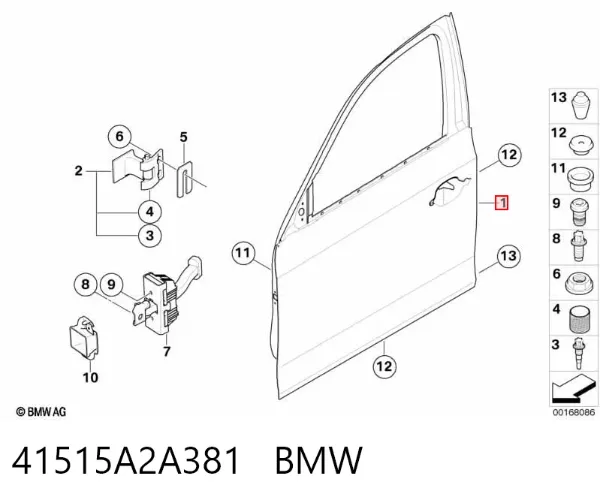 Drzwi przednie lewe BMW 1 E81