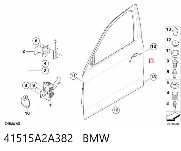 Drzwi przednie prawe BMW 1 E81